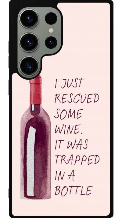 Samsung Galaxy S23 Ultra Case Hülle - Silikon schwarz I just rescued some wine