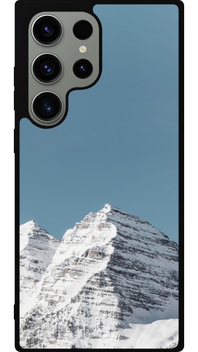 Coque Samsung Galaxy S23 Ultra - Silicone rigide noir Winter 22 blue sky mountain