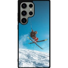 Coque Samsung Galaxy S23 Ultra - Silicone rigide noir Winter 22 Ski Jump