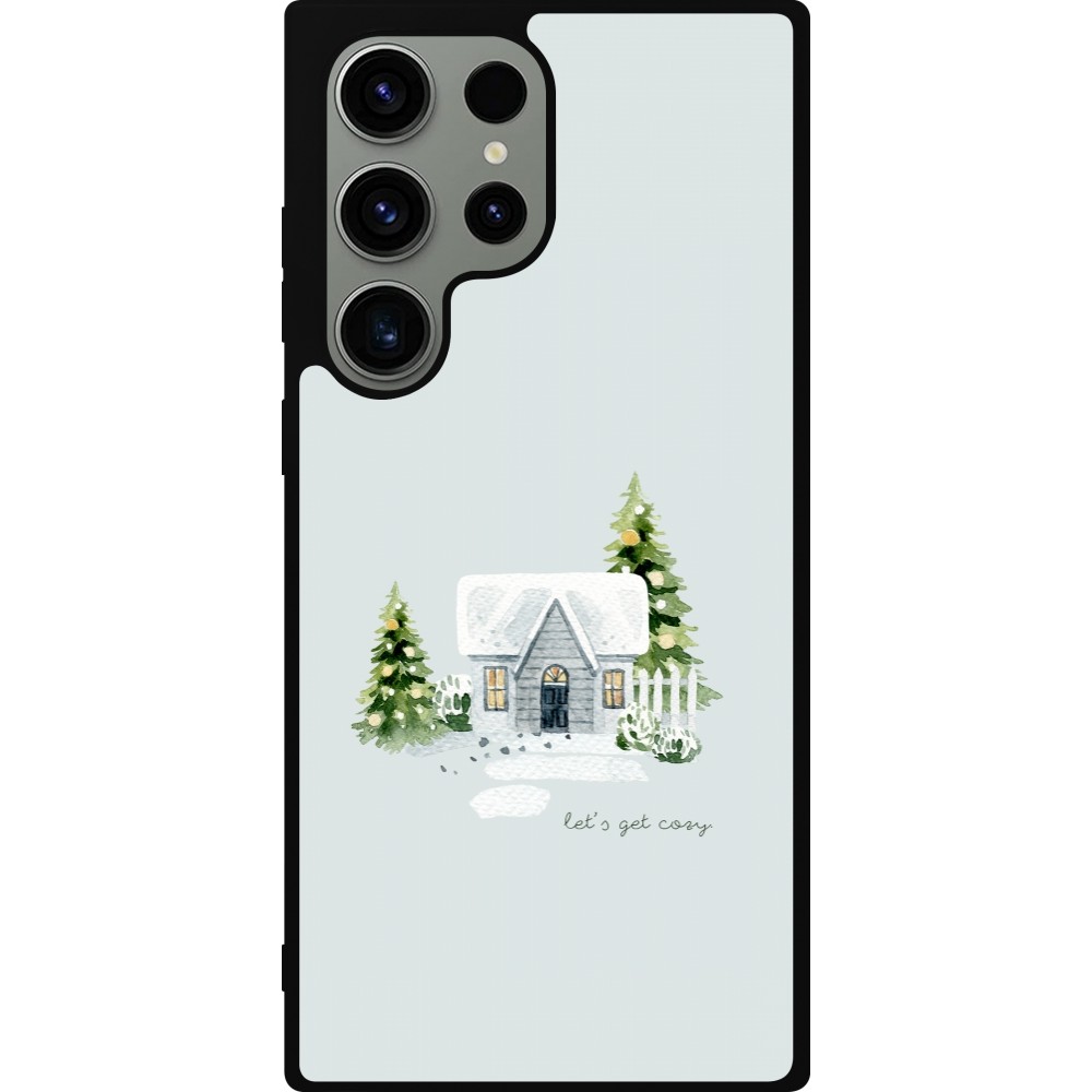 Coque Samsung Galaxy S23 Ultra - Silicone rigide noir Winter 25 Cosy House
