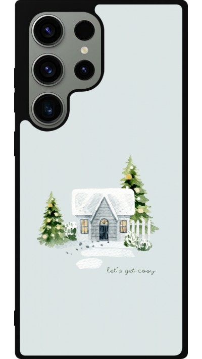 Coque Samsung Galaxy S23 Ultra - Silicone rigide noir Winter 25 Cosy House