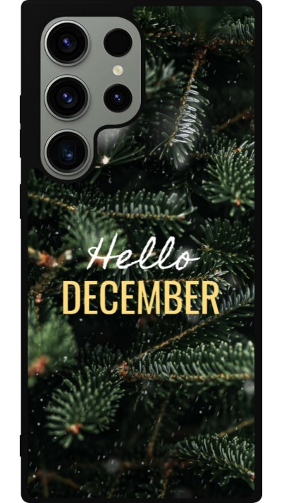 Samsung Galaxy S23 Ultra Case Hülle - Silikon schwarz Winter 25 Winter hello december