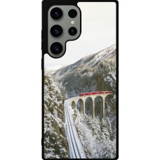 Samsung Galaxy S23 Ultra Case Hülle - Silikon schwarz Winter 25 Winter polar express