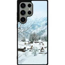 Samsung Galaxy S23 Ultra Case Hülle - Silikon schwarz Winter 25 Winter snowy landscape
