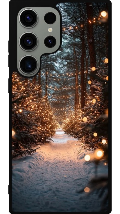 Samsung Galaxy S23 Ultra Case Hülle - Silikon schwarz Winter 25 Winter snowy road