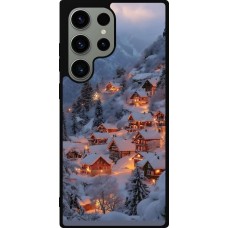 Samsung Galaxy S23 Ultra Case Hülle - Silikon schwarz Winter 25 Winter snowy village