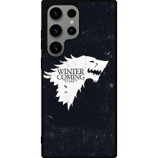 Coque Samsung Galaxy S23 Ultra - Silicone rigide noir Winter is coming Stark