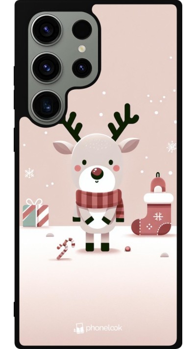 Samsung Galaxy S23 Ultra Case Hülle - Silikon schwarz Weihnachten 2023 Choupinette Rentier