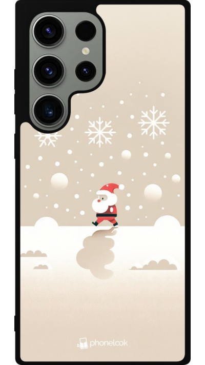 Samsung Galaxy S23 Ultra Case Hülle - Silikon schwarz Weihnachten 2023 Minimalistischer Weihnachtsmann
