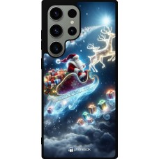 Samsung Galaxy S23 Ultra Case Hülle - Silikon schwarz Weihnachten 2023 Verzauberter Weihnachtsmann