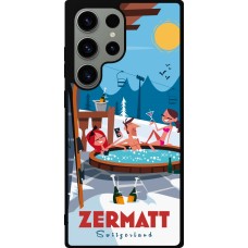 Coque Samsung Galaxy S23 Ultra - Silicone rigide noir Zermatt Mountain Jacuzzi