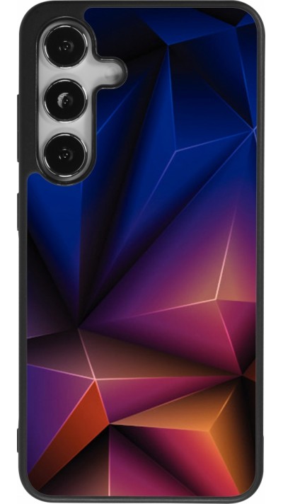Coque Samsung Galaxy S24 - Silicone rigide noir Abstract Triangles 