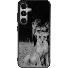 Coque Samsung Galaxy S24 - Silicone rigide noir Angry lions