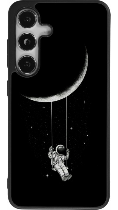 Coque Samsung Galaxy S24 - Silicone rigide noir Astro balançoire