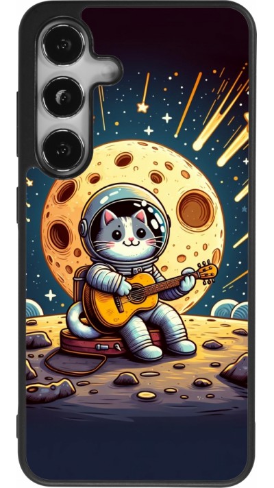 Coque Samsung Galaxy S24 - Silicone rigide noir AstroCat RockLune