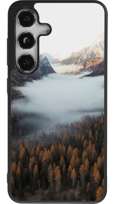 Samsung Galaxy S24 Case Hülle - Silikon schwarz Autumn 22 forest lanscape