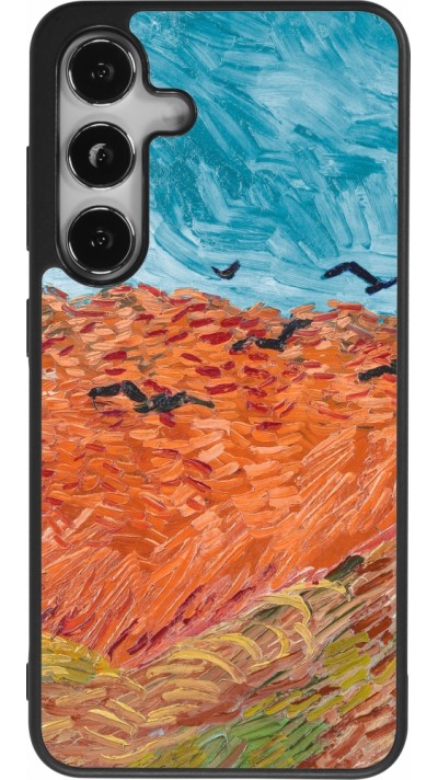 Coque Samsung Galaxy S24 - Silicone rigide noir Autumn 22 Van Gogh style
