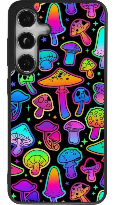 Coque Samsung Galaxy S24 - Silicone rigide noir Autumn 2024 magic mushrooms