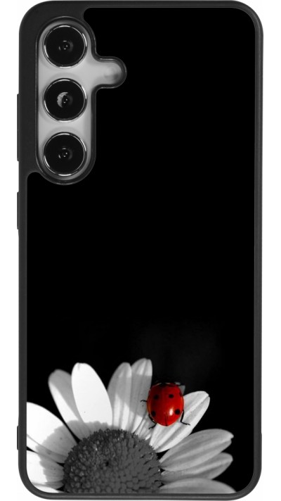 Coque Samsung Galaxy S24 - Silicone rigide noir Black and white Cox