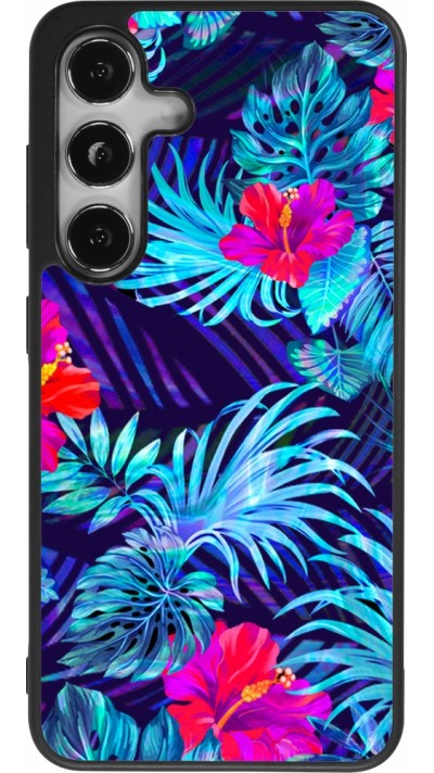 Samsung Galaxy S24 Case Hülle - Silikon schwarz Blue Forest