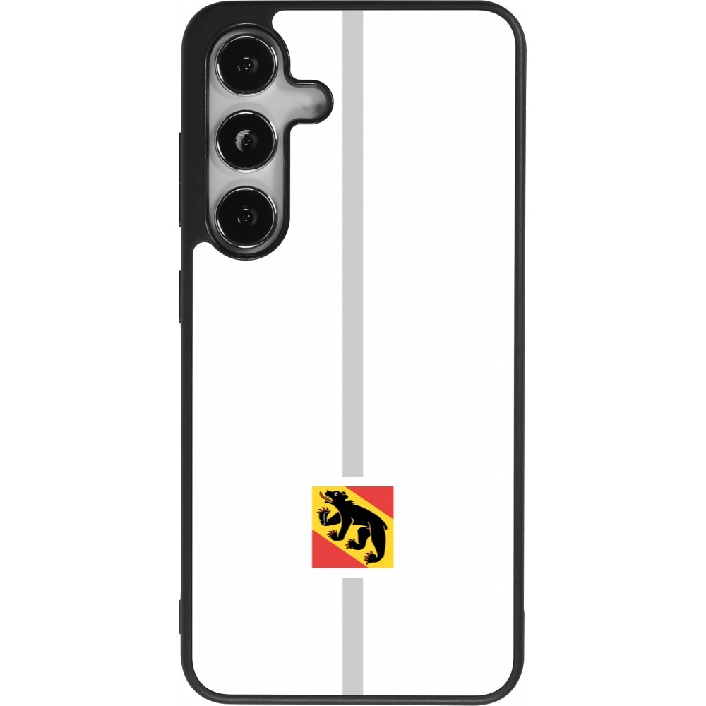 Samsung Galaxy S24 Case Hülle - Silikon schwarz Kanton BE weiss