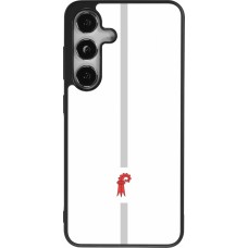 Samsung Galaxy S24 Case Hülle - Silikon schwarz Kanton BL weiss