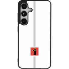 Coque Samsung Galaxy S24 - Silicone rigide noir Canton GL blanc