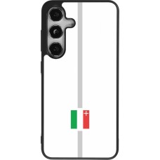 Samsung Galaxy S24 Case Hülle - Silikon schwarz Kanton NE weiss