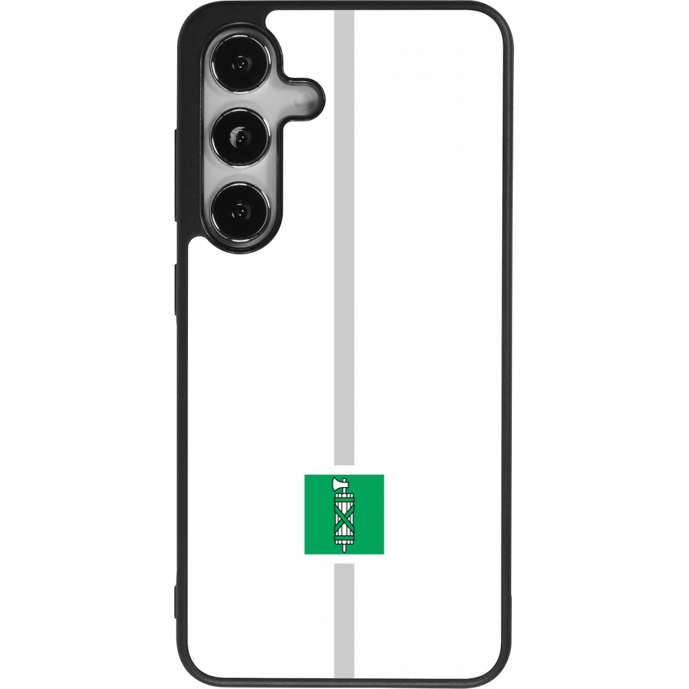 Samsung Galaxy S24 Case Hülle - Silikon schwarz Kanton SG weiss