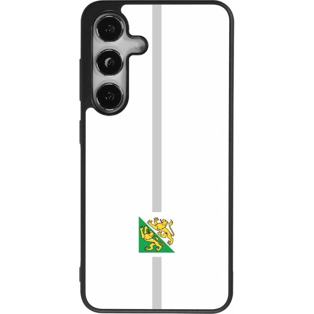 Samsung Galaxy S24 Case Hülle - Silikon schwarz Kanton TG weiss