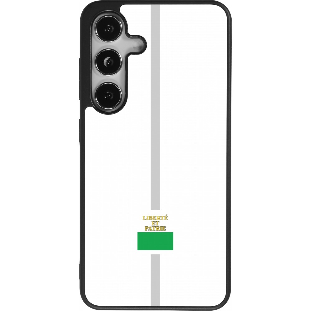 Samsung Galaxy S24 Case Hülle - Silikon schwarz Kanton VD weiss