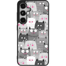 Samsung Galaxy S24 Case Hülle - Silikon schwarz Katzenschwärme