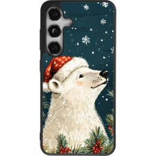 Coque Samsung Galaxy S24 - Silicone rigide noir Christmas 25 Bear