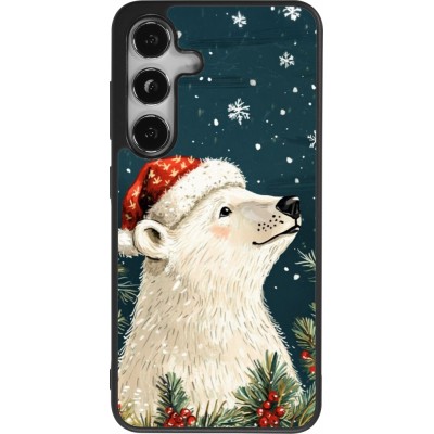 Coque Samsung Galaxy S24 - Silicone rigide noir Christmas 25 Bear