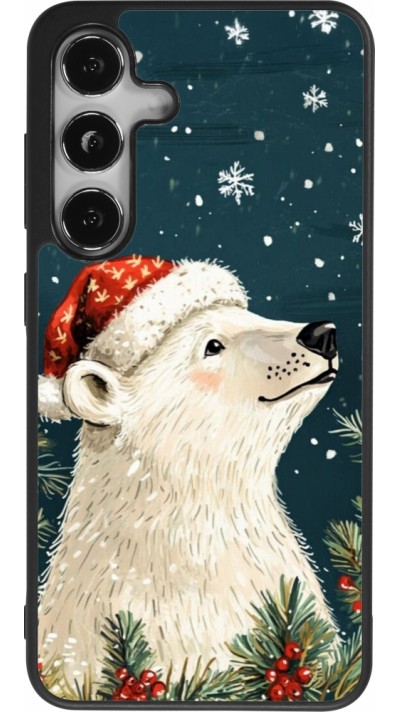 Coque Samsung Galaxy S24 - Silicone rigide noir Christmas 25 Bear