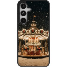 Coque Samsung Galaxy S24 - Silicone rigide noir Christmas 25 Carousel