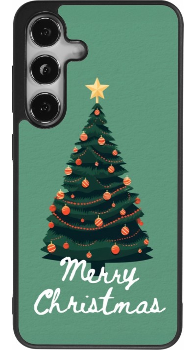 Coque Samsung Galaxy S24 - Silicone rigide noir Christmas 25 Xmas Tree