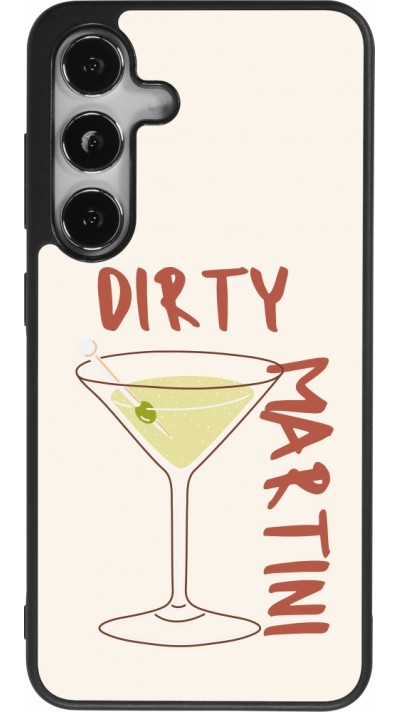 Coque Samsung Galaxy S24 - Silicone rigide noir Cocktail Dirty Martini