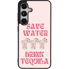 Samsung Galaxy S24 Case Hülle - Silikon schwarz Cocktail Save Water Drink Tequila