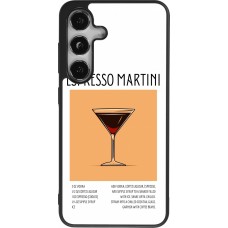 Coque Samsung Galaxy S24 - Silicone rigide noir Cocktail recette Espresso Martini