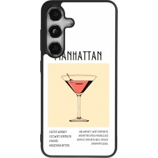 Samsung Galaxy S24 Case Hülle - Silikon schwarz Cocktail Rezept Manhattan