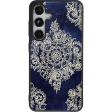 Samsung Galaxy S24 Case Hülle - Silikon schwarz Cream Flower Moroccan