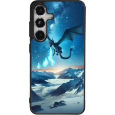 Samsung Galaxy S24 Case Hülle - Silikon schwarz Drache nächtliche Berg