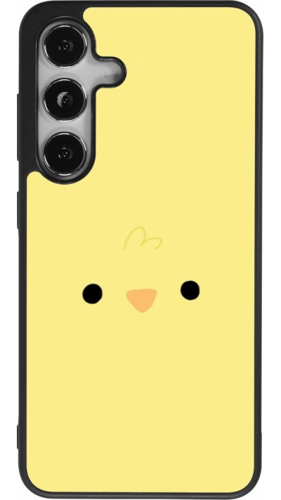 Coque Samsung Galaxy S24 - Silicone rigide noir Easter 2026 Little chicken