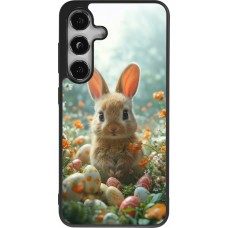 Coque Samsung Galaxy S24 - Silicone rigide noir Easter 2026 Rabbit in the garden