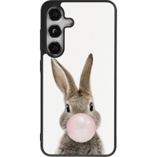 Coque Samsung Galaxy S24 - Silicone rigide noir Easter 2023 bubble gum bunny