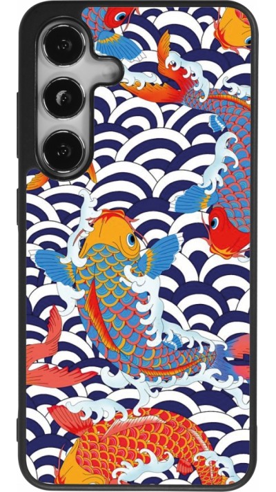 Coque Samsung Galaxy S24 - Silicone rigide noir Easter 2023 japanese fish