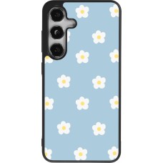 Coque Samsung Galaxy S24 - Silicone rigide noir Easter 2024 daisy flower