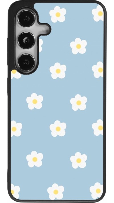 Coque Samsung Galaxy S24 - Silicone rigide noir Easter 2024 daisy flower