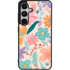 Coque Samsung Galaxy S24 - Silicone rigide noir Easter 2024 spring flowers